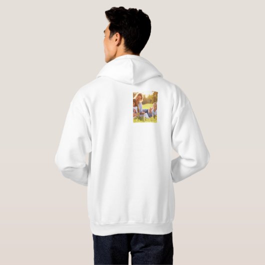 Voeg uw eigen foto's, tekst en achtergrond toe wer hoodie (Achterkant volledig)