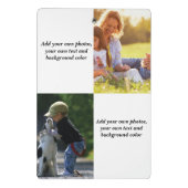 Voeg uw eigen foto's, tekst en achtergrond toe wer mini klembord (Achterkant)