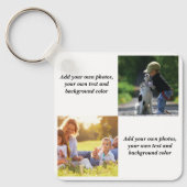 Voeg uw eigen foto's, tekst en achtergrond toe wer sleutelhanger (Voorkant)