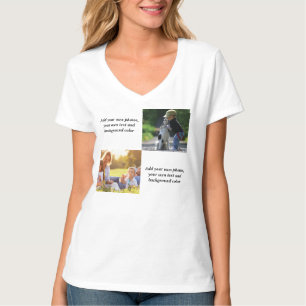 Voeg uw eigen foto's, tekst en achtergrond toe wer t-shirt