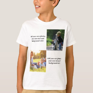 Voeg uw eigen foto's, tekst en achtergrond toe wer t-shirt