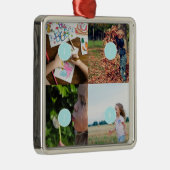 Voeg uw eigen foto's toe  4 afbeelding versiering metalen ornament (Rechts)