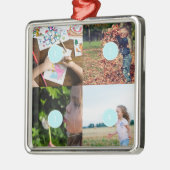 Voeg uw eigen foto's toe  4 afbeelding versiering metalen ornament (Links)