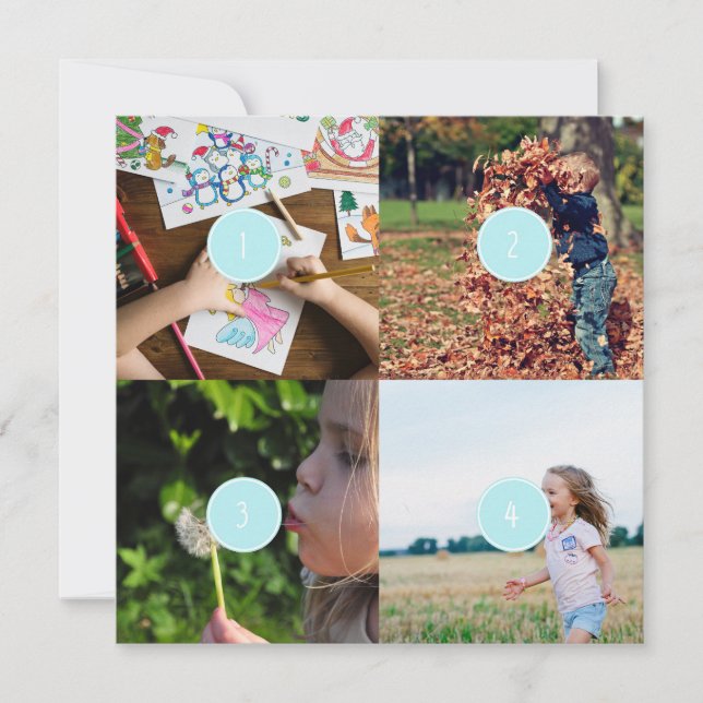 Voeg uw eigen foto's toe  4 afbeeldingen Briefkaar (Voorkant)