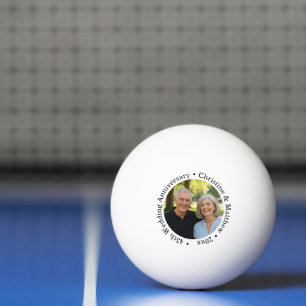 Voeg uw eigen koppel foto 45ste huwelijksjubileum pingpongballen