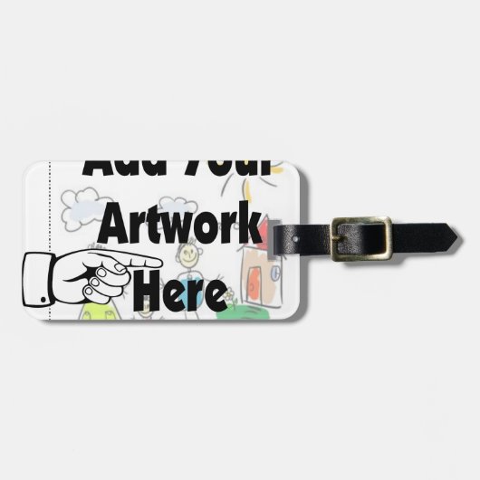 Voeg uw eigen Kunstwerk of Kunstwerk van het Kind  Bagagelabel (Voorkant horizontaal)