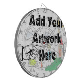 Voeg uw eigen Kunstwerk of Kunstwerk van het Kind Dartbord (Voorkant Links)