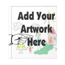 Voeg uw eigen Kunstwerk of Kunstwerk van het Kind  Notitieblok