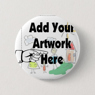 Voeg uw eigen Kunstwerk of Kunstwerk van het Kind Ronde Button 5,7 Cm