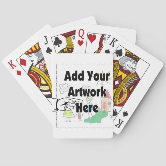 Voeg uw eigen Kunstwerk of Kunstwerk van het Kind Speelkaarten (Achterkant)
