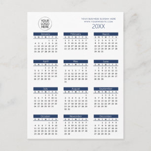voeg uw eigen logo aangepaste tekst 2026 Kalender Briefkaart