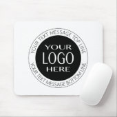 Voeg uw eigen Logo en circulaire tekst toe Muismat (Met muis)