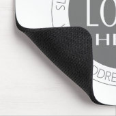 Voeg uw eigen Logo en circulaire tekst toe Muismat (Hoek)