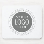 Voeg uw eigen Logo en circulaire tekst toe Muismat (Voorkant)