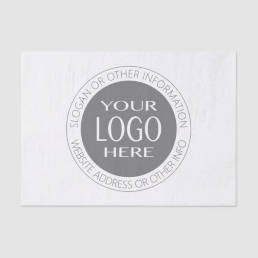 Voeg uw eigen Logo en circulaire tekst toe Tissuepapier (Voorkant)