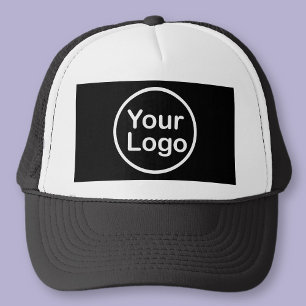 Voeg uw eigen Logo toe   Zwarte achtergrond Trucker Pet
