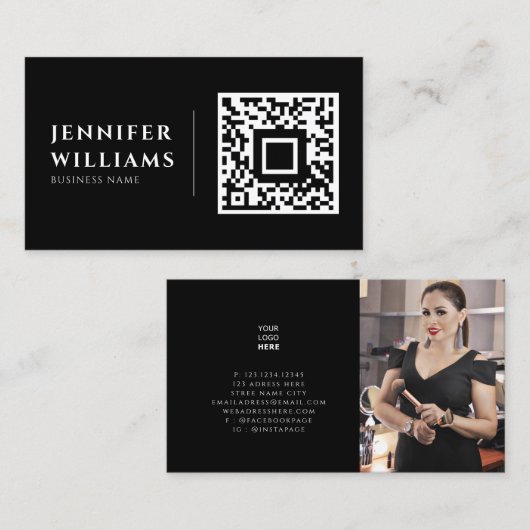 Voeg uw eigen logo van de afbeelding de douane en visitekaartje (Voorkant / Achterkant)