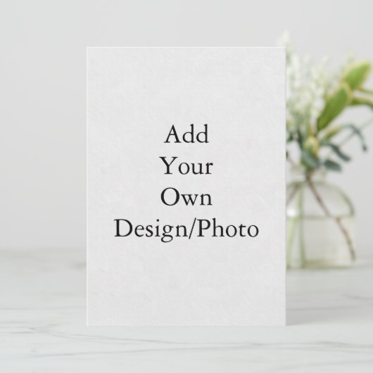 Voeg uw eigen ontwerp-/fotopapier-uitnodiging toe kaart (Staand voorkant)