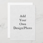 Voeg uw eigen ontwerp-/fotopapier-uitnodiging toe kaart (Voorkant / Achterkant)
