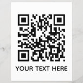 Voeg uw eigen QR-code tekst toe Scan menu link (Voorkant)