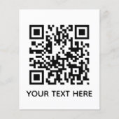 Voeg uw eigen QR-code tekst toe Scan menulink Flyer (Voorkant)