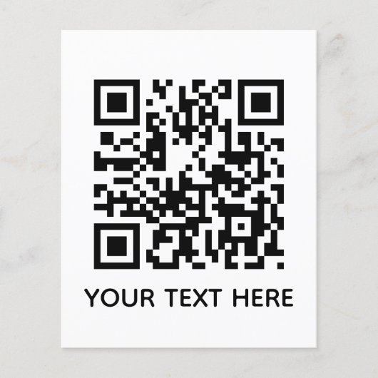 Voeg uw eigen QR-code tekst toe Scan menulink Flyer (Voorkant)