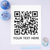 Voeg uw eigen QR-code tekst toe Scan menulink Flyer (Enkel)