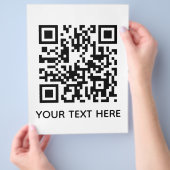 Voeg uw eigen QR-code tekst toe Scan menulink Flyer (Hand)