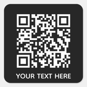 Voeg uw eigen QR-code toe Scanlink naar het menu S Vierkante Sticker