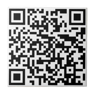 Voeg uw eigen QR-code toe Scannen Minimale Eenvoud Tegeltje
