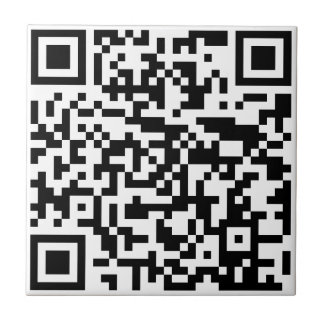 Voeg uw eigen QR-code toe Scannen Minimale Eenvoud Tegeltje