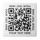 Voeg uw eigen QR-code toe Scannen Minimale Eenvoud Tegeltje (Voorkant)