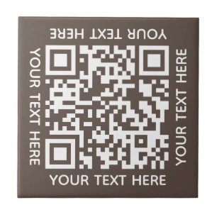Voeg uw eigen QR-code toe Scannen Minimale Eenvoud Tegeltje