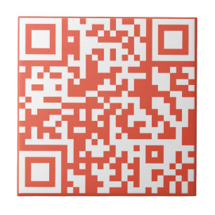 Voeg uw eigen QR-code toe Scannen Minimale Eenvoud Tegeltje