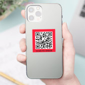 Voeg uw eigen QR-codescan toe om minimale eenvoudi Sticker (Telefoon)
