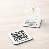 Voeg uw eigen QR-codetekst toe Scannen Minimaal Ee Bier Onderzetter (Rechterzijde)