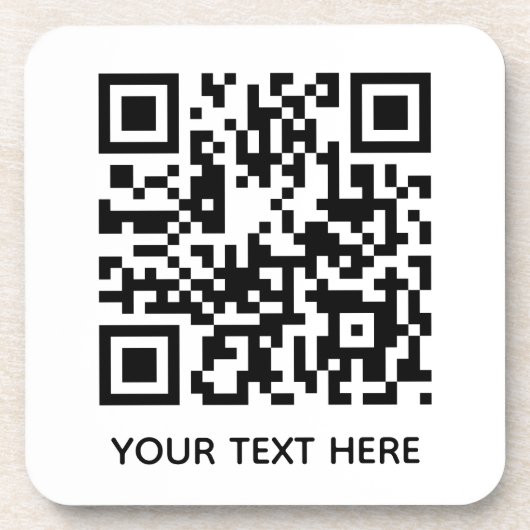 Voeg uw eigen QR-codetekst toe Scannen Minimaal Ee Bier Onderzetter (Voorkant)