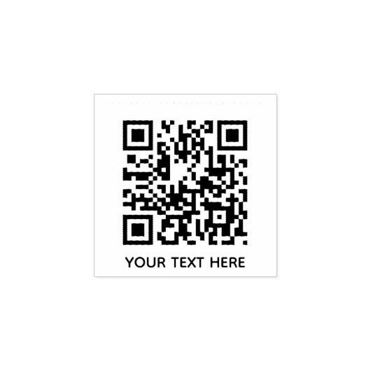 Voeg uw eigen QR-codetekst toe Scannen Minimaal Ee Rubberstempel (Afrduk)