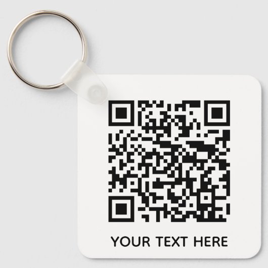 Voeg uw eigen QR-codetekst toe Scannen Minimaal Ee Sleutelhanger (Voorkant)