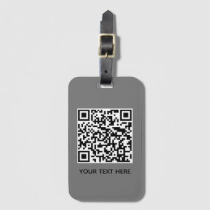 Voeg uw eigen QR-codetekst toe Scannen Minimale Ee Bagagelabel