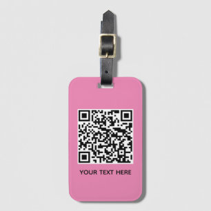 Voeg uw eigen QR-codetekst toe Scannen Minimale Ee Bagagelabel