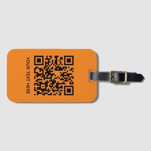 Voeg uw eigen QR-codetekst toe Scannen Minimale Ee Bagagelabel (Voorkant (horizontaal))