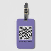Voeg uw eigen QR-codetekst toe Scannen Minimale Ee Bagagelabel (Voorkant (verticaal))