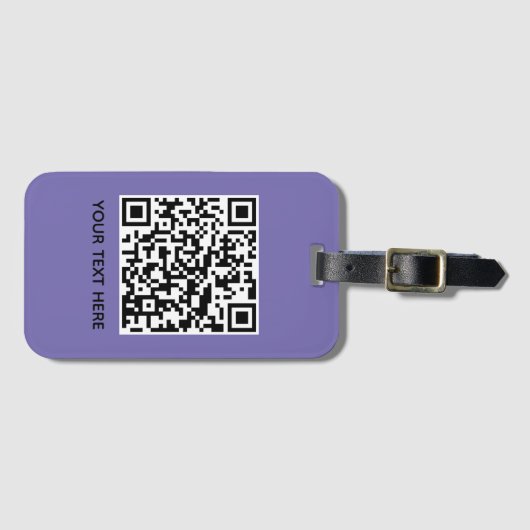 Voeg uw eigen QR-codetekst toe Scannen Minimale Ee Bagagelabel (Voorkant (horizontaal))