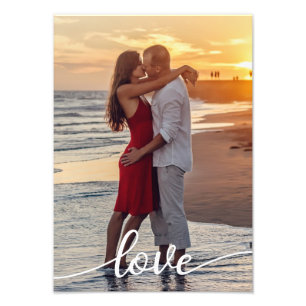 Voeg uw eigen Romantische Liefde Foto-uitbreiding Foto Afdruk