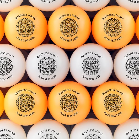 Voeg uw eigen ronde QR Code Scan Minimal Simple to Pingpongballen