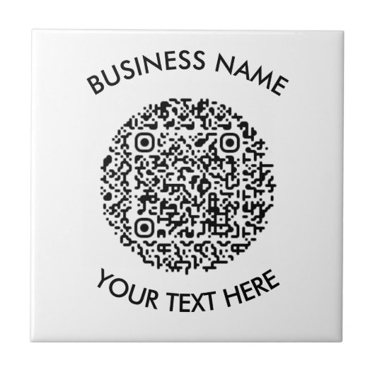 Voeg uw eigen ronde QR Code Scan Minimal Simple to Tegeltje (Voorkant)