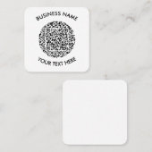 Voeg uw eigen ronde QR Code Scan Minimal Simple to Vierkante Visitekaartje (Voorkant / Achterkant)