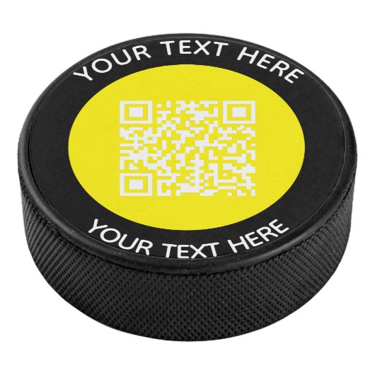 Voeg uw eigen ronde QR-codetekst toe Scanminima Hockey Puck (3/4)