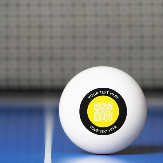 Voeg uw eigen ronde QR-codetekst toe Scanminima Pingpongballen (Net)